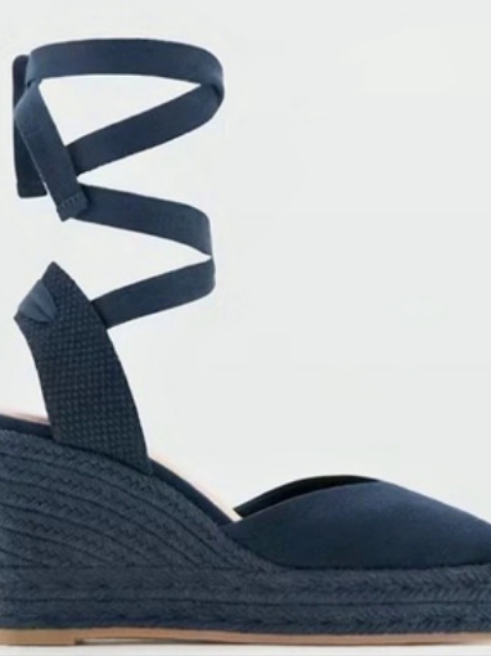 Mango Escala Canvas Espadrille Wedges